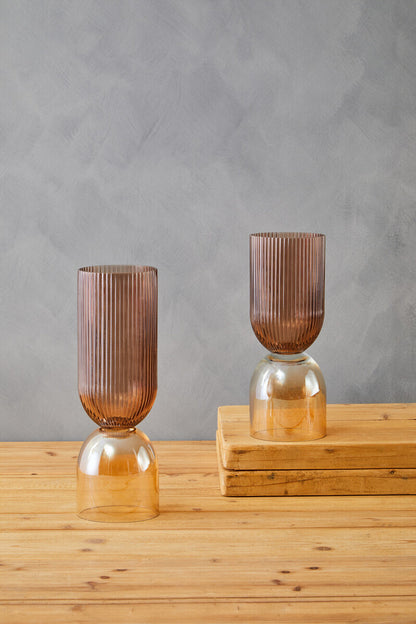 Esma Small Two Tone Glass Vase