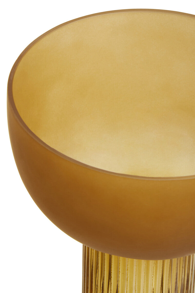 Esma Small Ochre Glass Vase