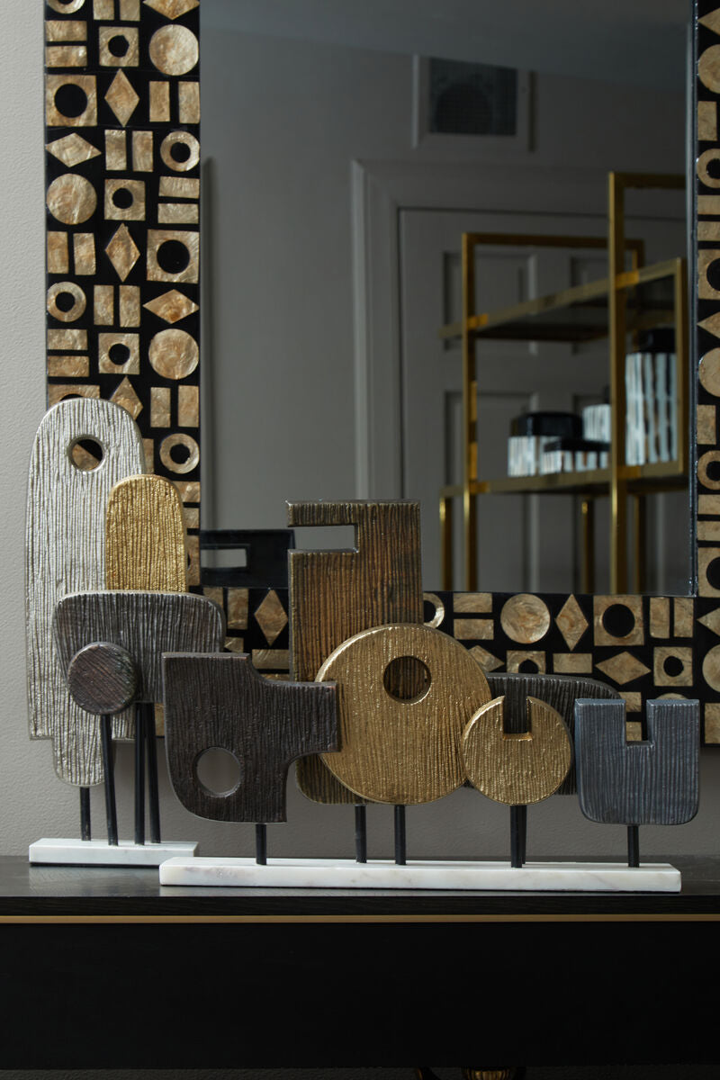 Simbolo Small Assorted Colour Metal Sculpture On Marble Base - Image 11