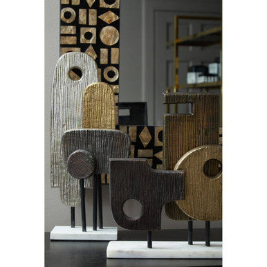 Simbolo Small Assorted Colour Metal Sculpture On Marble Base - Image 5