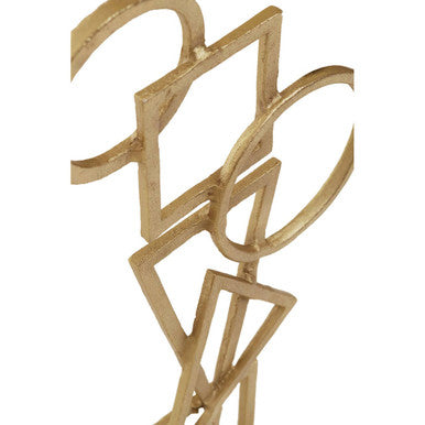 Simbolo Gold Metal Sculpture On Marble Base - Image 5