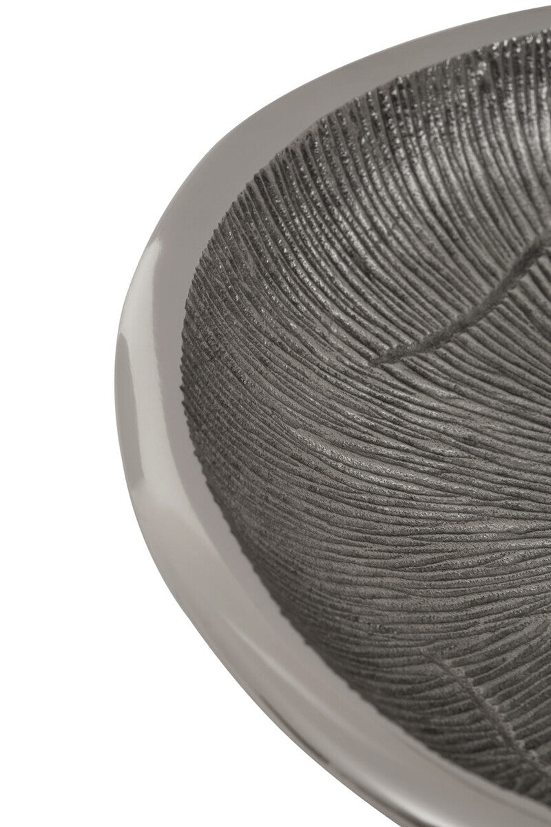 Silva Small Oak Effect Silver Bowl