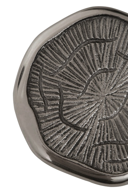Silva Set Of Four Oak Effect Silver Top Coasters