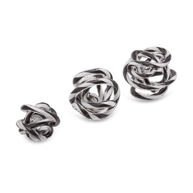Knot Decor Black And White Glass Ornament