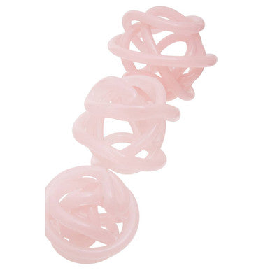 Knot Decor Set of 3 Pink Glass Ornament - Image 3