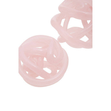 Knot Decor Set of 3 Pink Glass Ornament - Image 4