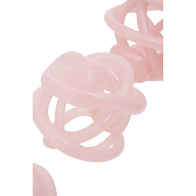 Knot Decor Set of 3 Pink Glass Ornament - Image 5
