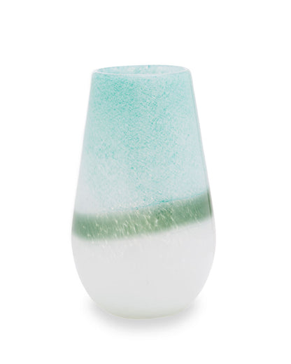 Celia Small Turquoise and White Ombre Vase