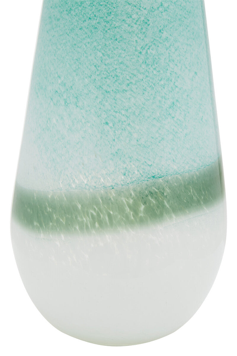 Celia Small Turquoise and White Ombre Vase