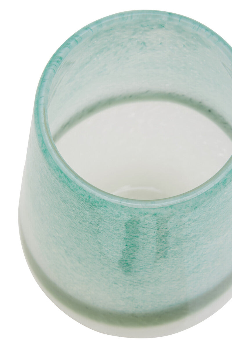 Celia Small Turquoise and White Ombre Vase