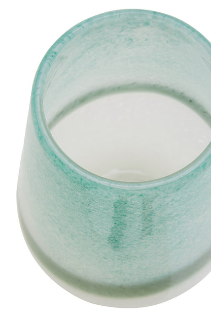Celia Small Turquoise and White Ombre Vase