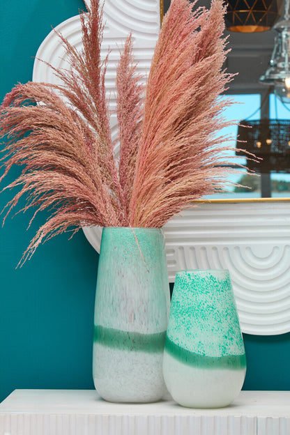 Celia Large Green And White Vase