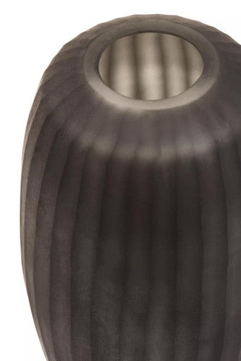 Hessa Small Dark Grey Glass Vase - Image 8