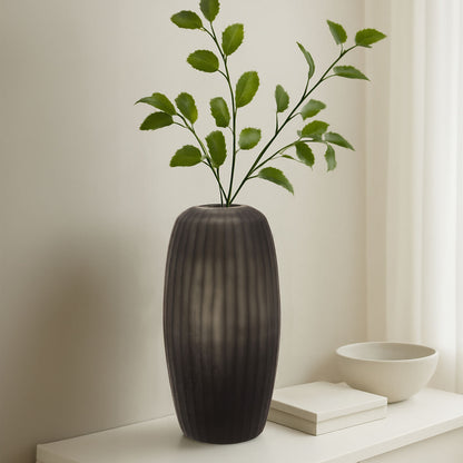Hessa Small Dark Grey Glass Vase