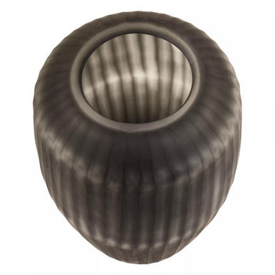 Hessa Large Dark Grey Glass Vase - Image 6
