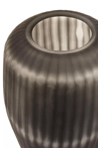 Hessa Large Dark Grey Glass Vase - Image 7
