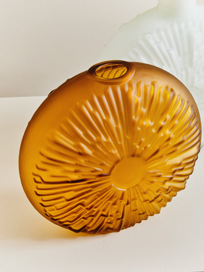 Hadia Amber Glass Vase