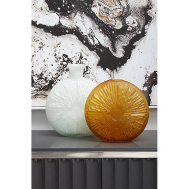 Hadia Matte White Glass Vase