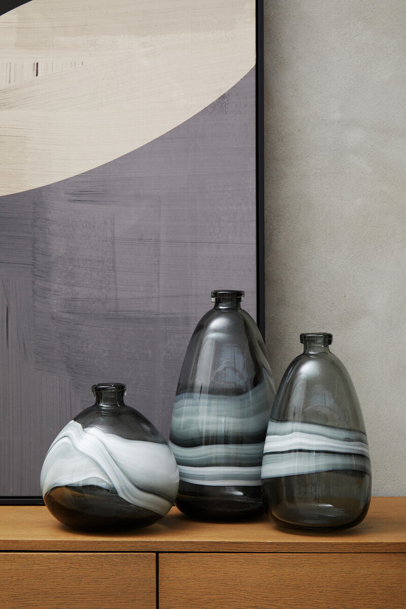 Halla Medium Grey Bottle Vase - Image 14