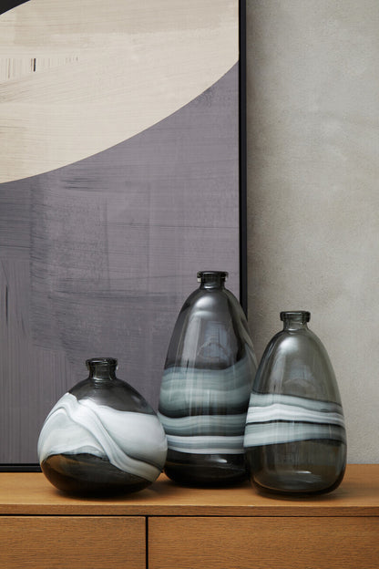 Halla Medium Grey Bottle Vase - Image 14