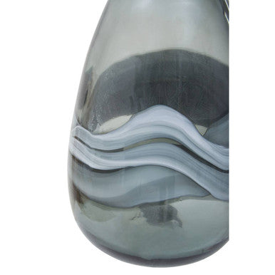 Halla Medium Grey Bottle Vase - Image 12