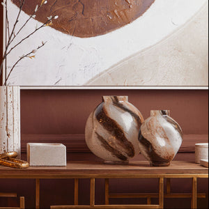 Heba Brushstroke Design Large Glass Vase