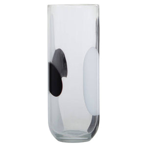 Large Glass Vase with Abstract Pattern | Hania