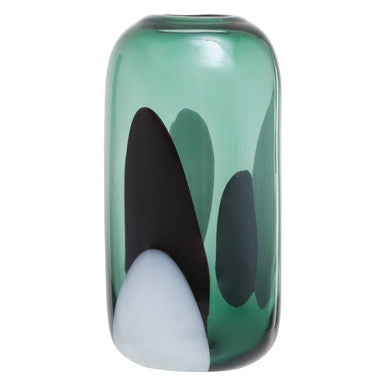 Hania Small Green Glass Vase with Abstract Pattern - Image 13