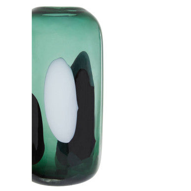 Hania Small Green Glass Vase with Abstract Pattern - Image 9