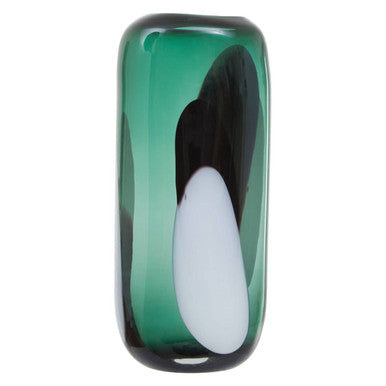 Hania Large Green Glass Vase with Abstract Pattern - Image 10