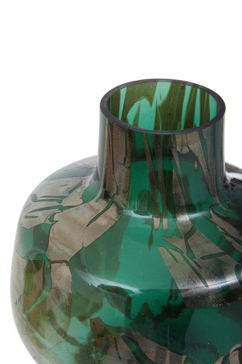 Herbie Green and Gold Small Glass Vase - Image 9