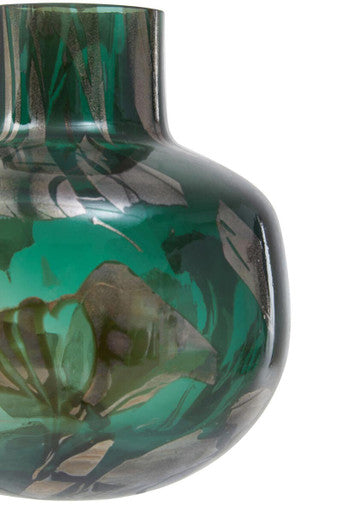 Herbie Green and Gold Small Glass Vase - Image 11