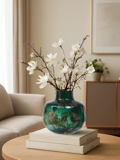 Herbie Green and Gold Small Glass Vase - Image 13