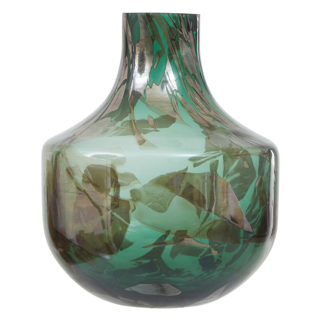 Herbie Green and Gold Large Glass Vase - Image 14