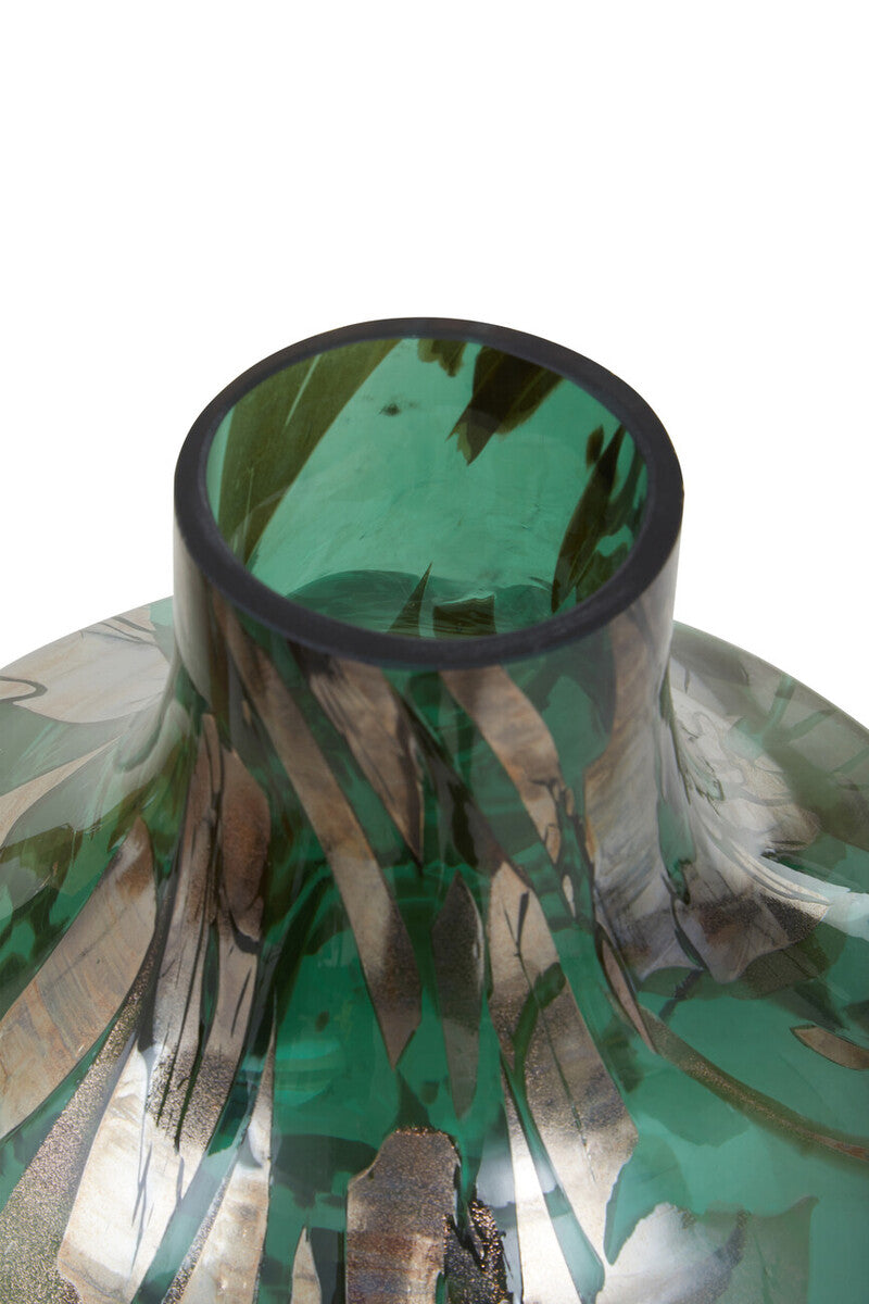 Herbie Green and Gold Large Glass Vase - Image 17