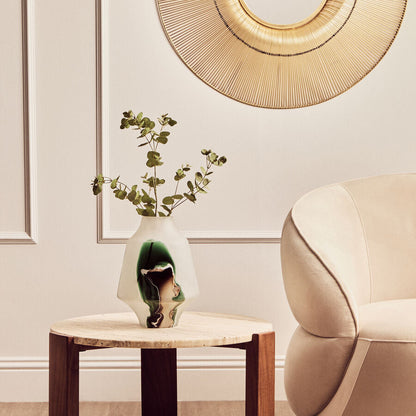 Hakan Glass Vase with Marbled Design