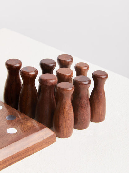 Churchill Games Sheesham Wood Bar Skittle Set