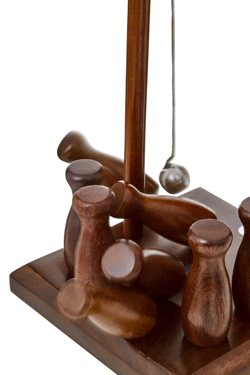 Churchill Games Sheesham Wood Bar Skittle Set