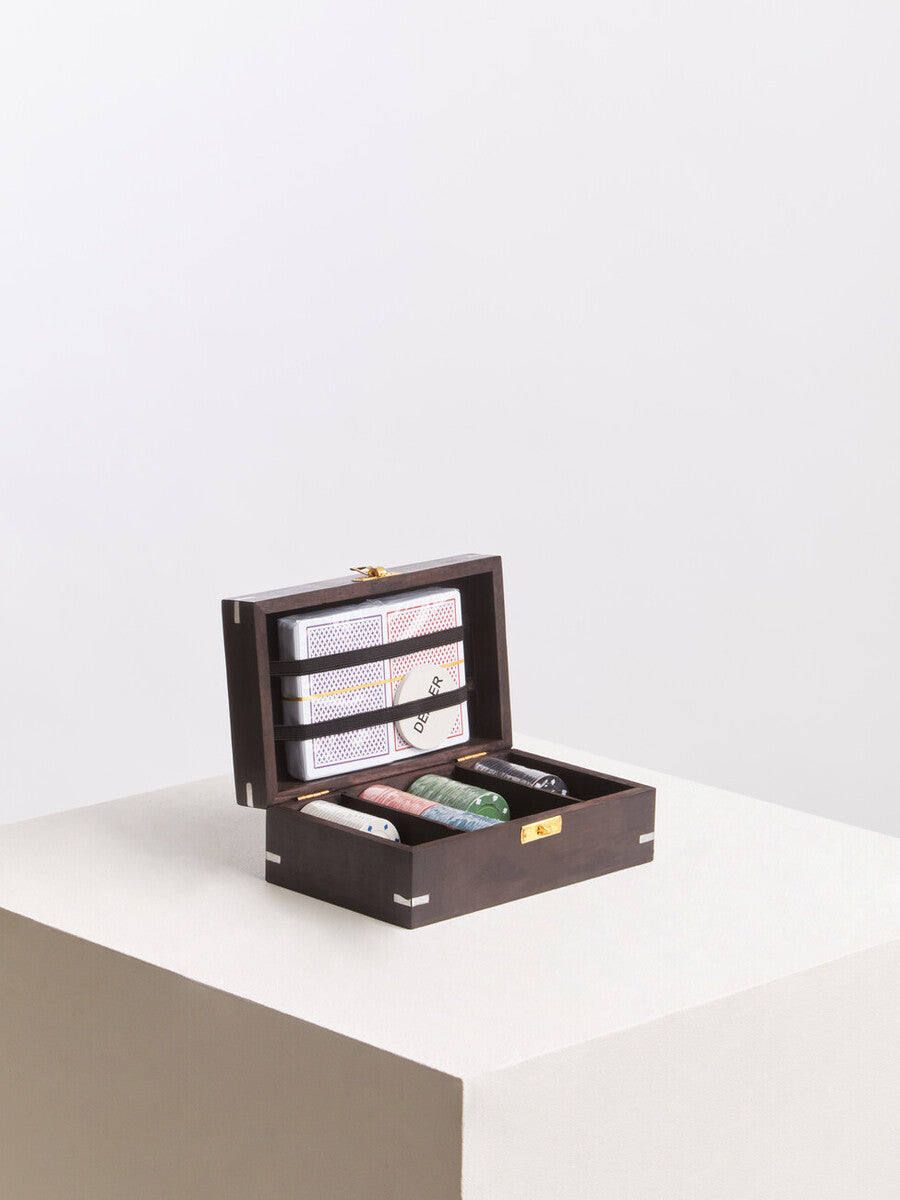 Churchill Games Black Sheesham Wood Poker Set - Image 7