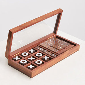 Brown Sheesham Wood Multi Game Set | Churchill Games