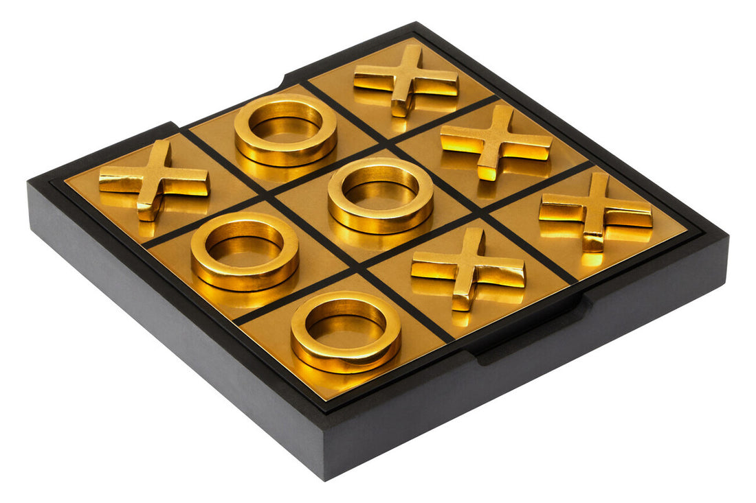 Churchill Games Black And Gold Aluminium Noughts and Crosses - Image 6