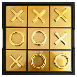 Black and Gold Aluminium Noughts and Crosses | Churchill Games