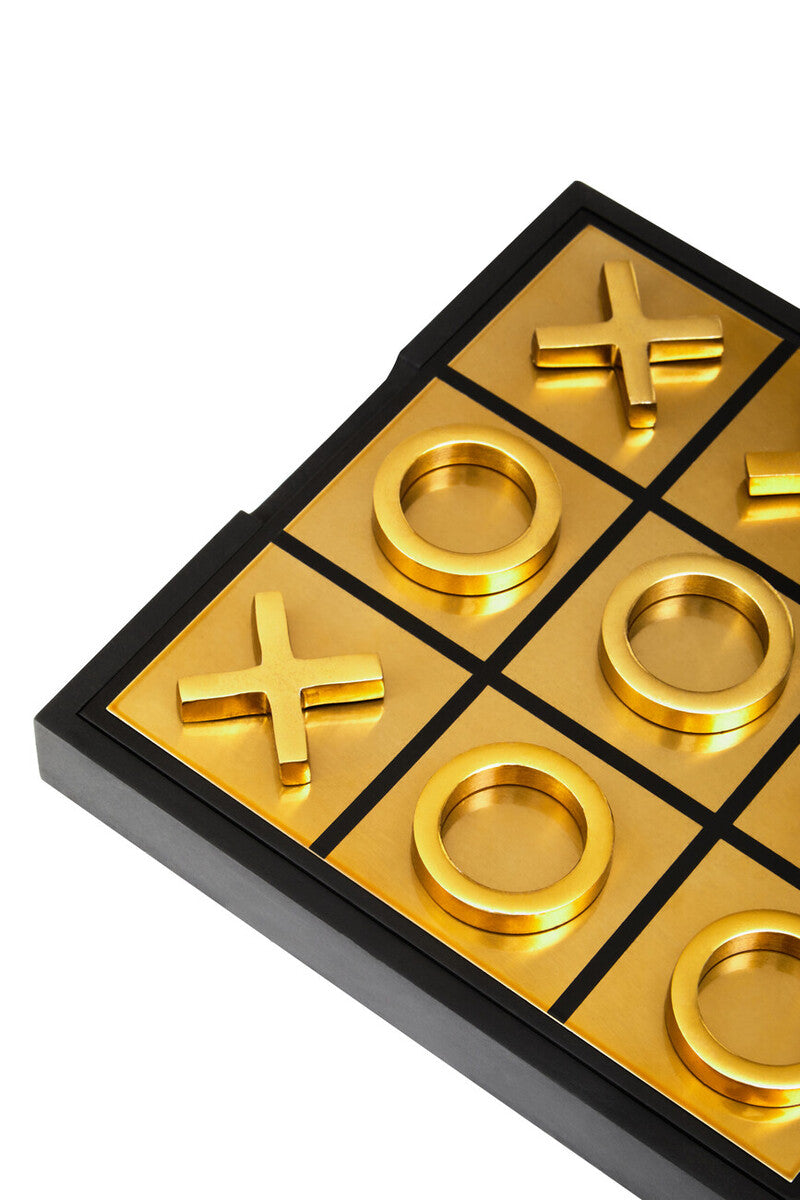 Churchill Games Black And Gold Aluminium Noughts and Crosses - Image 3