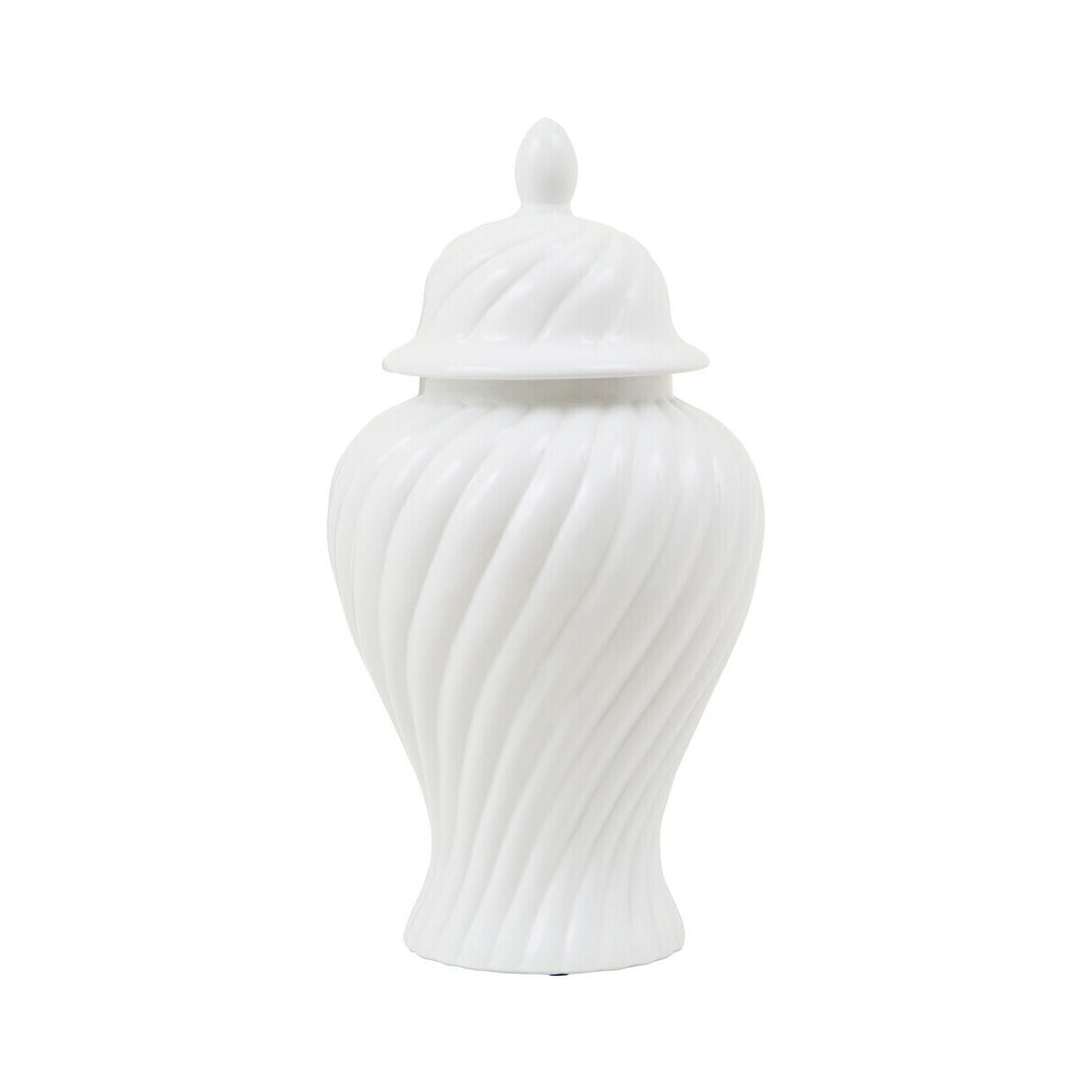 Damson Large Ceramic White Jar