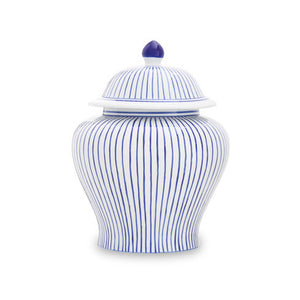 Small White and Blue Ceramic Jar | Damson