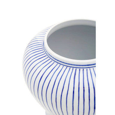 Damson Small White And Blue Ceramic Jar - Image 5