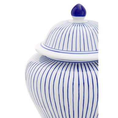 Damson Small White And Blue Ceramic Jar - Image 7
