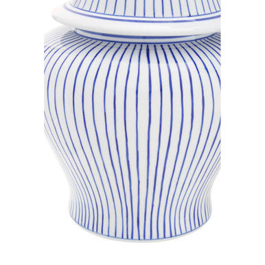 Damson Small White And Blue Ceramic Jar - Image 8