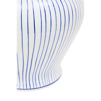 Damson Large White And Blue Ceramic Jar