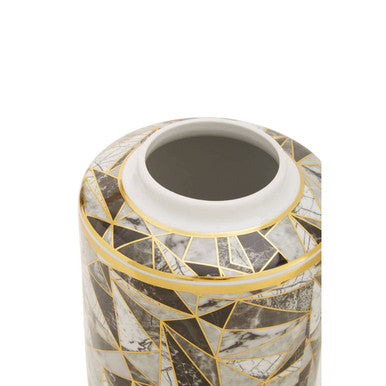 Doria Small Marble Effect Pattern Ceramic Jar